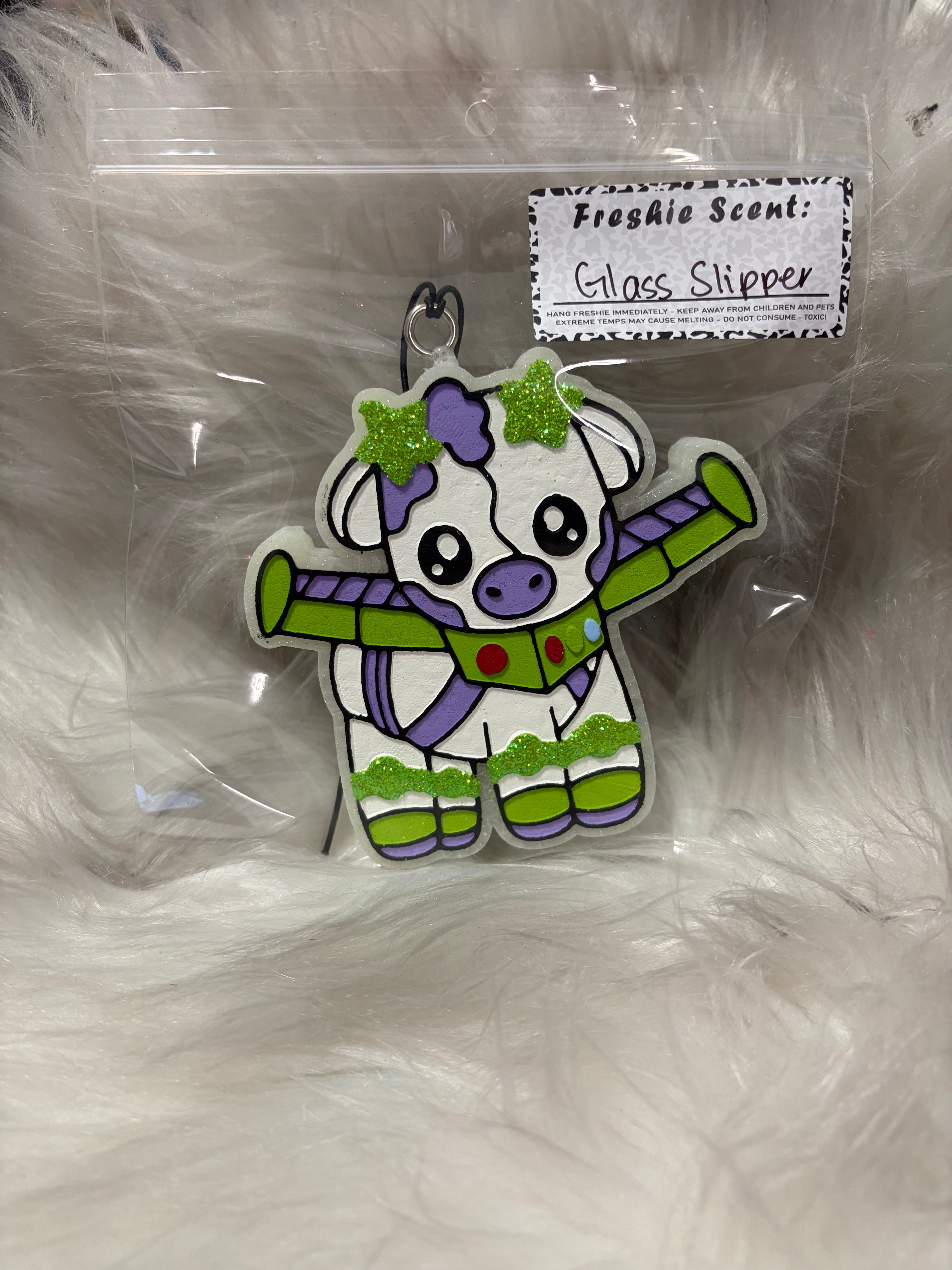 Buzz cow glass slipper