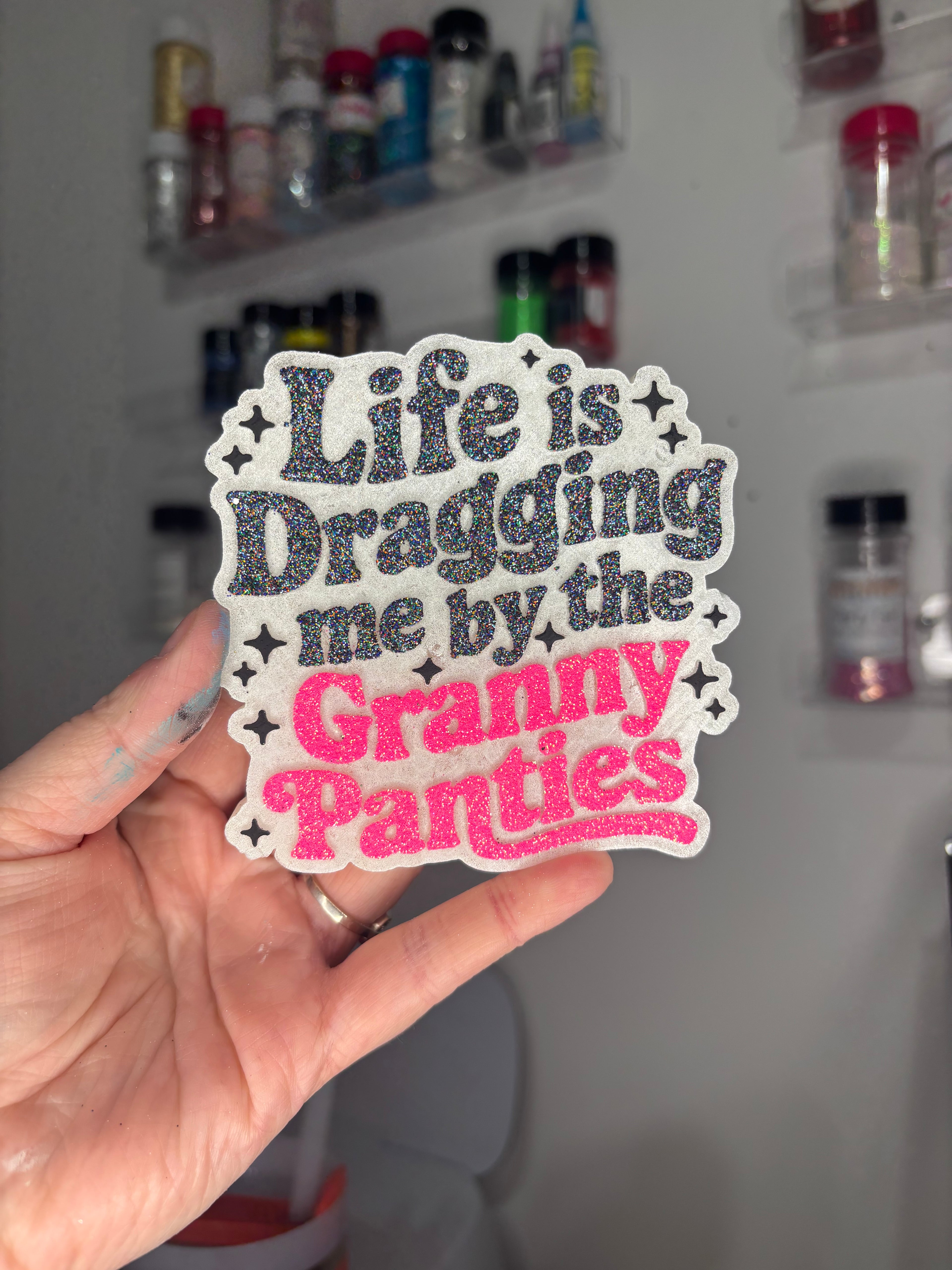 Dragging by the granny panties