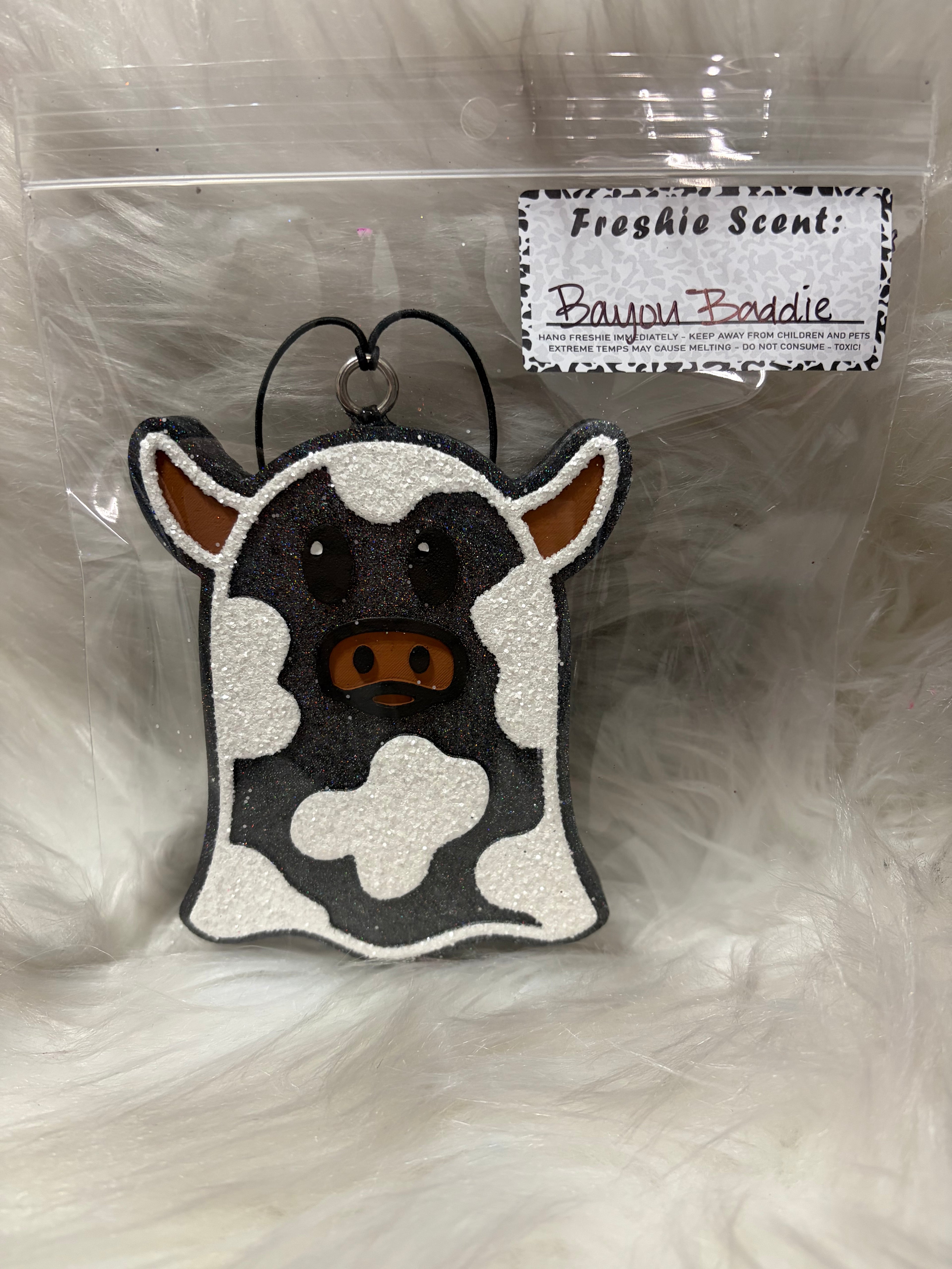 Black and white cow ghost bayou baddie