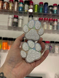 Paw print bow clips