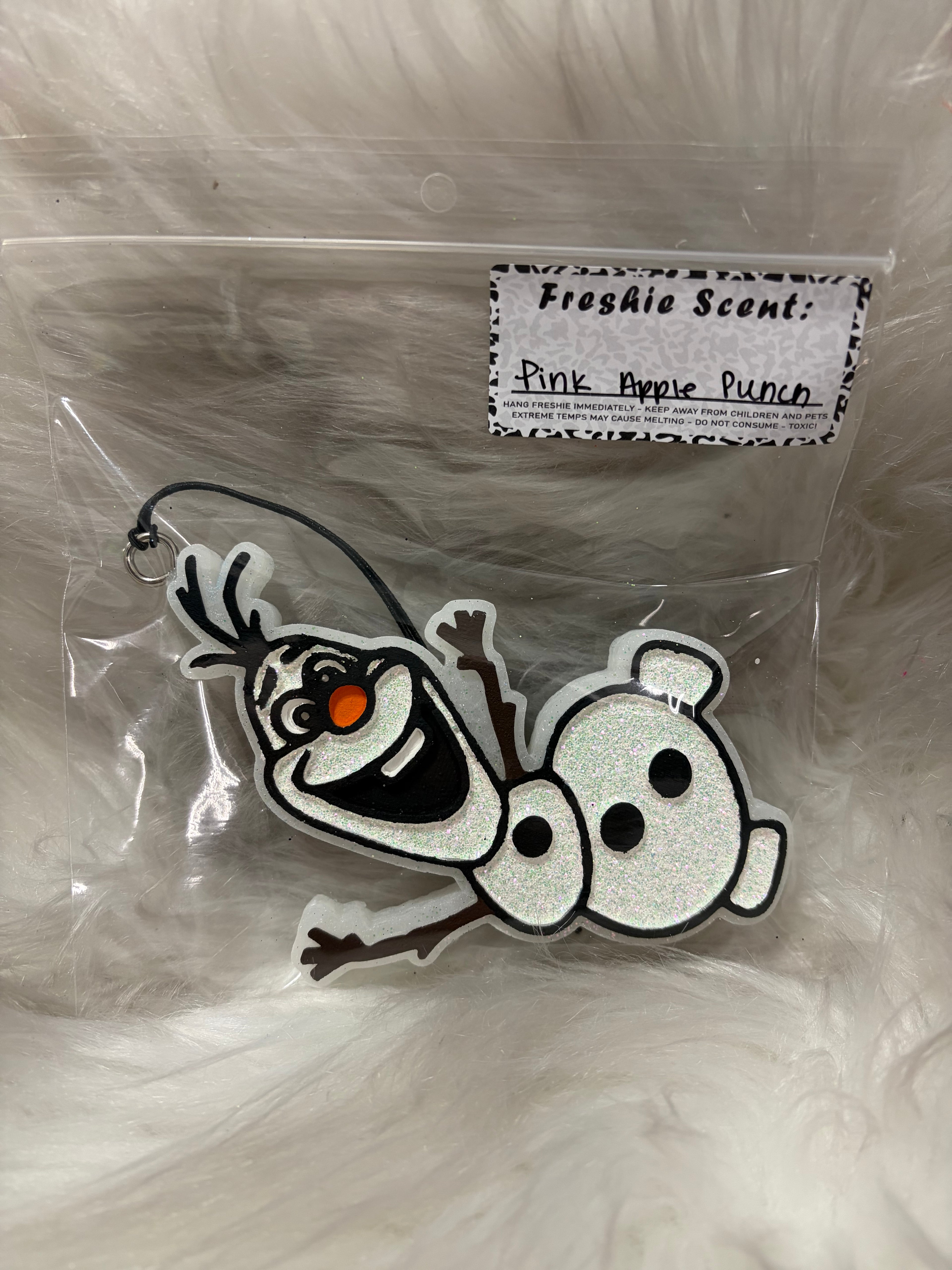 Snowman pink apple punch